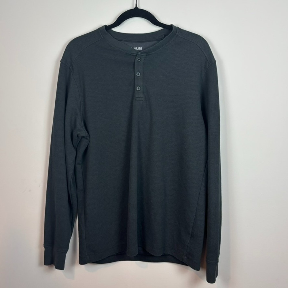 01.Algo Denver Performance Thermal Crew Grey Mens Henly Top‎ Size Large Outdoor